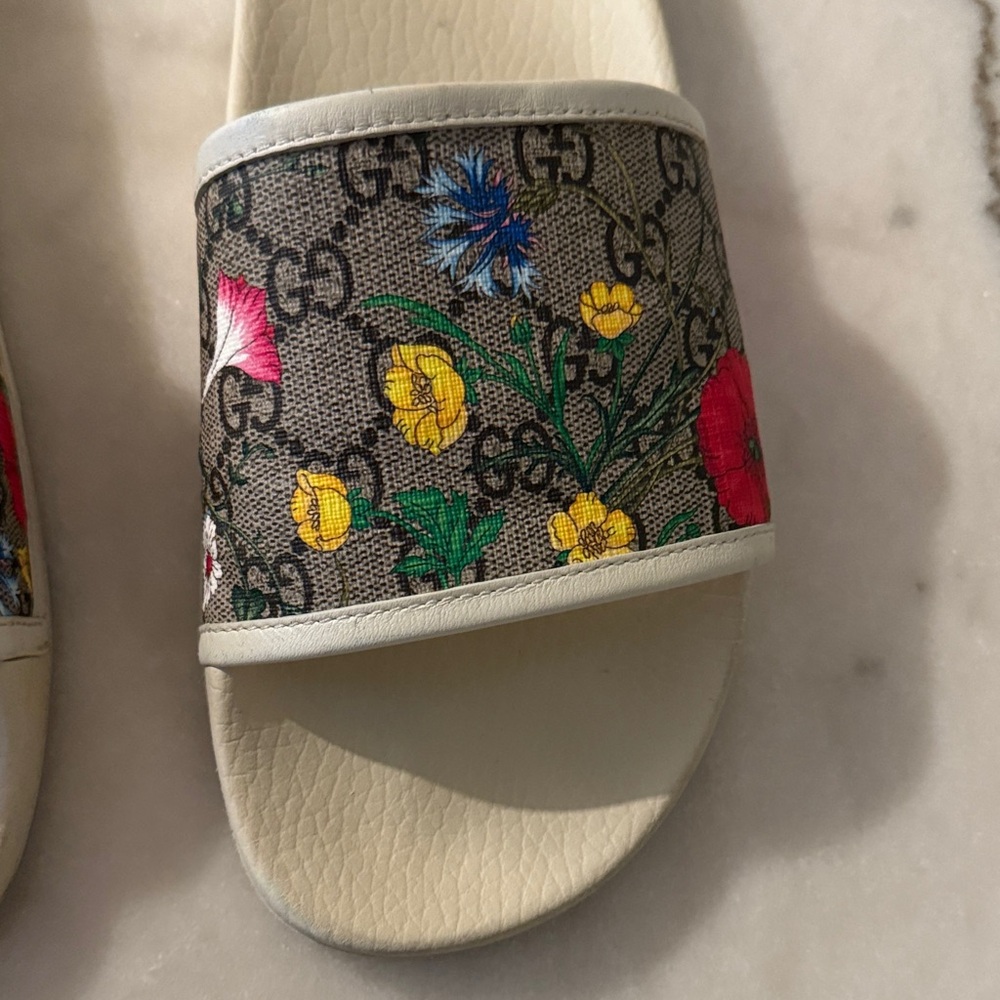 Gucci Floral Print Slippers - Multicolor - Picture 6 of 7